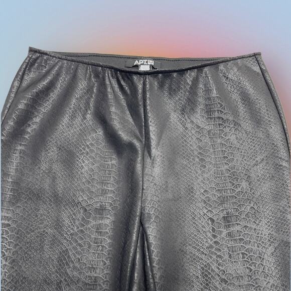 APT 9 Women’s Small Black Snakeskin Leggings - Picture 1 of 4